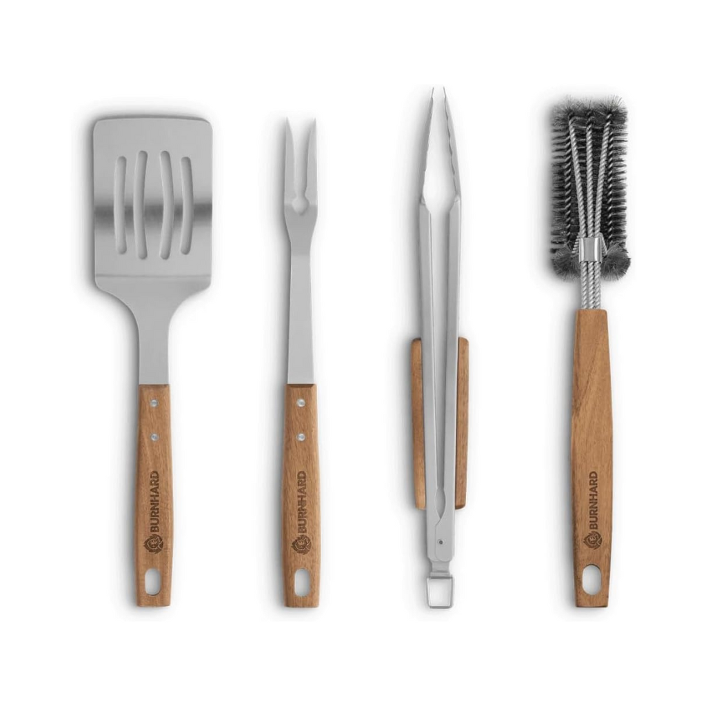 BURNHARD Grillbesteck-Set 4-TLG