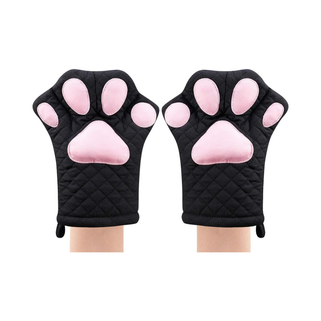 Jocbinltd Ofenhandschuhe Katzenpfoten-Design