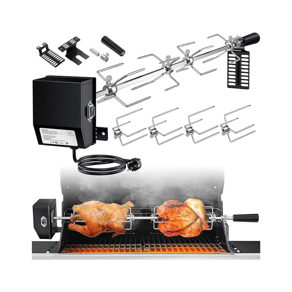 KESSER® Edelstahl Grillspieß Set 107cm passend für Weber Spirit Gasgrill