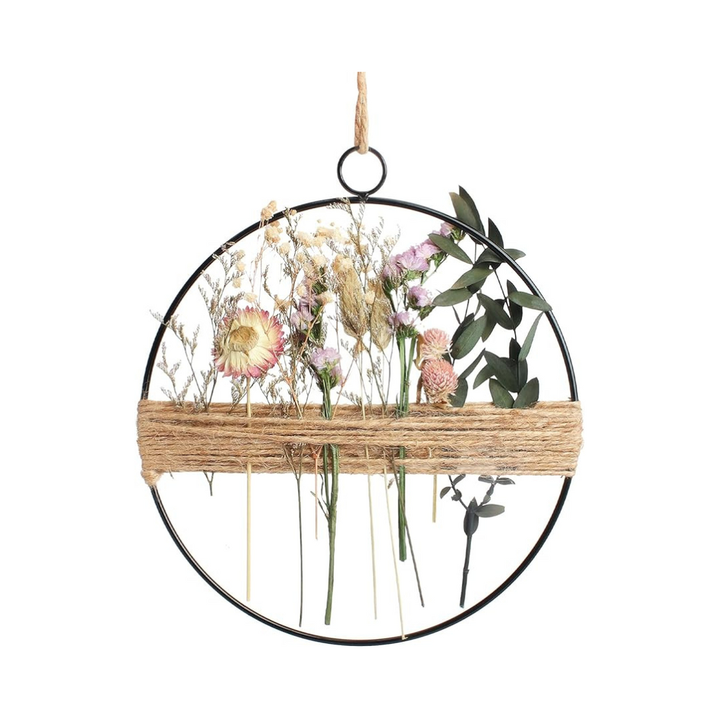 Trockenblumen Kranz 25cm Blumenkranz Deko,Hängende Boho Türkranz