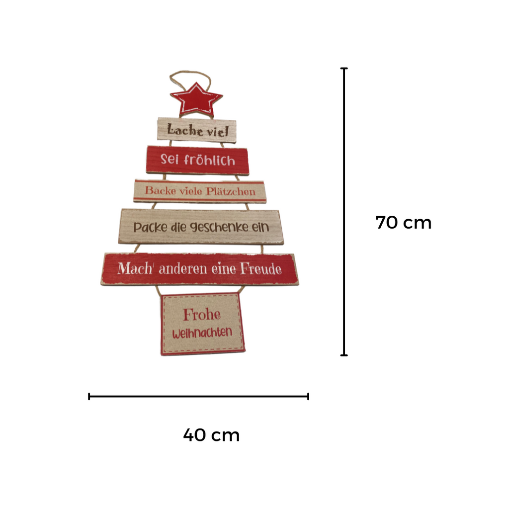 Die Holzwarenfabrik Weihnachtliche Dekoanhänger rot Maße