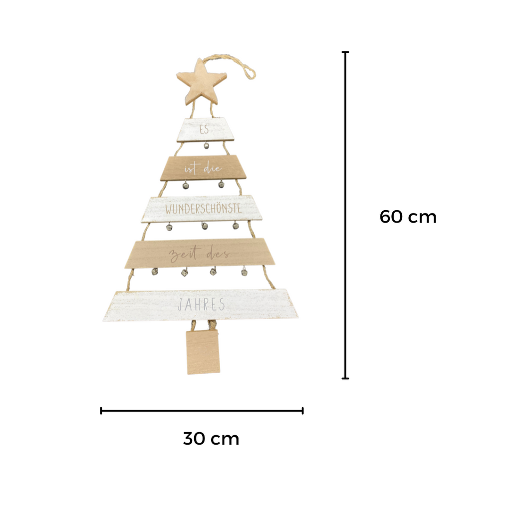 Die Holzwarenfabrik Weihnachtliche Dekoanhänger weiß Maße