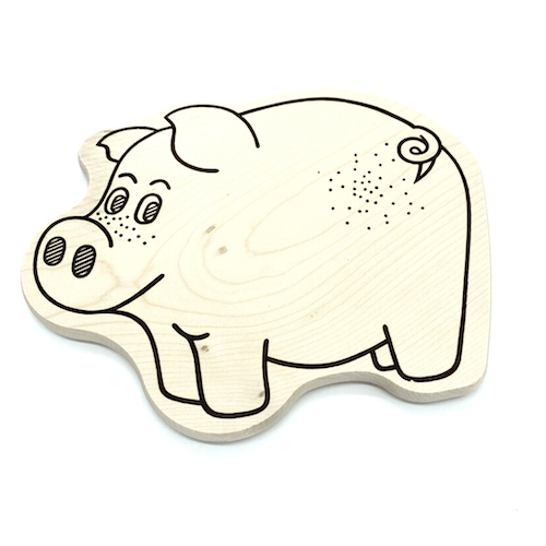 Formbrett "Schwein", 2.Wahl,  24 x 20 cm